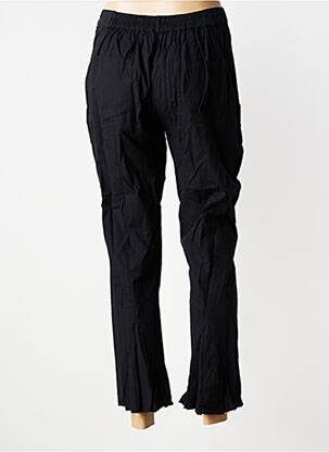 Pantalon 7/8 țesătură poplin mărime normală negru RHUM RAISIN femeie
