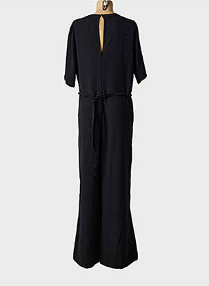 Salopetă-pantalon țesătură crep mâneci scurte negru CREAM femeie