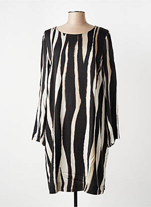 Rochie midi croială fluidă mâneci lungi negru MARC AUREL femeie