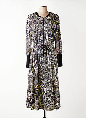 Rochie lungă mâneci lungi mâneci lungi bej K-DESIGN femeie