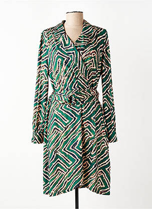 Rochie midi mâneci lungi mâneci lungi verde K-DESIGN femeie