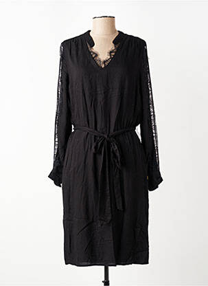 Rochie midi mâneci lungi mâneci lungi negru FREEMAN T.PORTER femeie