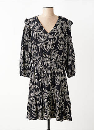 Rochie midi mâneci 3/4 mâneci 3/4 negru FREEMAN T.PORTER femeie