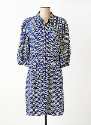 Rochie midi mâneci 3/4 mâneci 3/4 albastru FREEMAN T.PORTER femeie