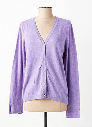 Vestă cu mâneci lungi strânsă pe partea de jos violet CREAM femeie