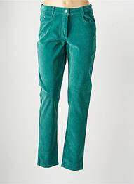 Pantalon slim talie elastică mărime normală verde FRANCE RIVOIRE femeie