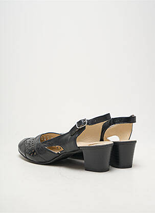 Pantofi cu toc țesătură satinată toc de 4 la 6 cm negru OMBELLE femeie