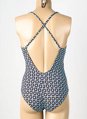Costum de baie dintr-o singură piesă imprimeu fantezie top sutien modelat albastru GENIUS femeie