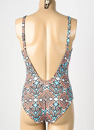 Costum de baie dintr-o singură piesă imprimeu fantezie top sutien modelat albastru GENIUS femeie