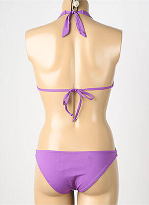 Costum de baie dintr-o singură piesă elasticitate violet GENIUS femeie