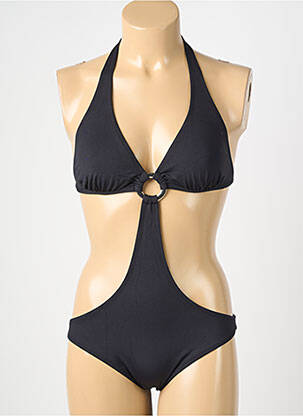Costum de baie dintr-o singură piesă elasticitate negru GENIUS femeie
