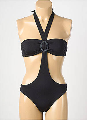 Costum de baie dintr-o singură piesă elasticitate negru GENIUS femeie