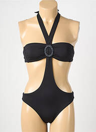 Costum de baie dintr-o singură piesă elasticitate negru GENIUS femeie