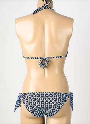 Costum de baie din două piese elasticitate top sutien modelat albastru GENIUS femeie
