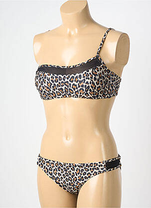 Costum de baie din două piese elasticitate top sutien modelat negru GENIUS femeie