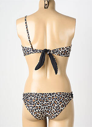 Costum de baie din două piese elasticitate top sutien modelat negru GENIUS femeie