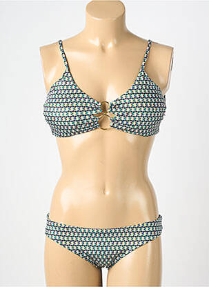 Costum de baie din două piese elasticitate top sutien modelat verde GENIUS femeie