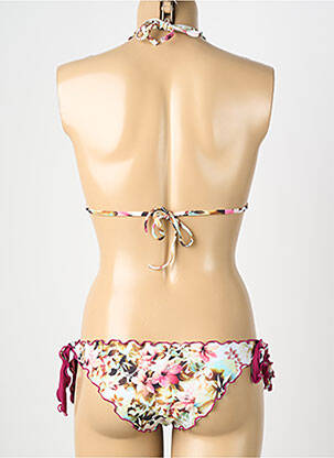 Costum de baie din două piese elasticitate top triunghiuri violet GENIUS femeie