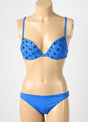 Costum de baie din două piese top sutien modelat top sutien modelat albastru GENIUS femeie