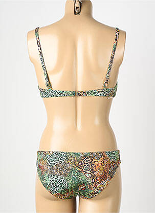 Costum de baie din două piese elasticitate top sutien modelat verde GENIUS femeie