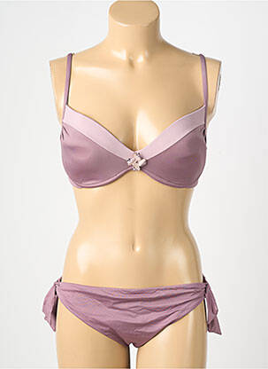 Costum de baie din două piese elasticitate top sutien modelat violet GENIUS femeie