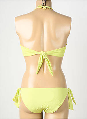 Costum de baie din două piese elasticitate top bentiță verde GENIUS femeie