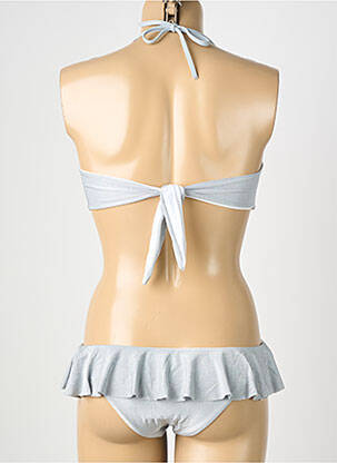 Costum de baie din două piese elasticitate top bentiță gri GENIUS femeie