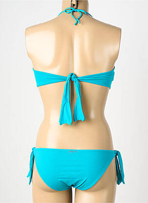 Costum de baie din două piese elasticitate top bentiță albastru GENIUS femeie