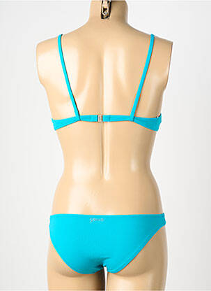 Costum de baie din două piese elasticitate top sutien modelat albastru GENIUS femeie