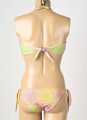 Costum de baie din două piese elasticitate top bentiță verde GENIUS femeie