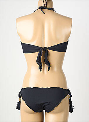 Costum de baie din două piese elasticitate top bentiță negru GENIUS femeie