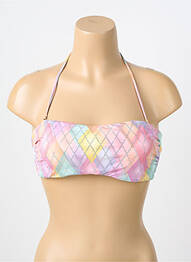 Sutien de costum de baie elasticitate top bentiță roz GENIUS femeie