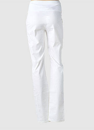 Pantalon maternitate subțire alb BALLOON femeie