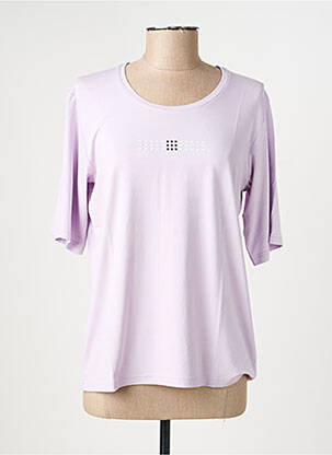 Tricou elasticitate mâneci scurte violet GRIFFON femeie
