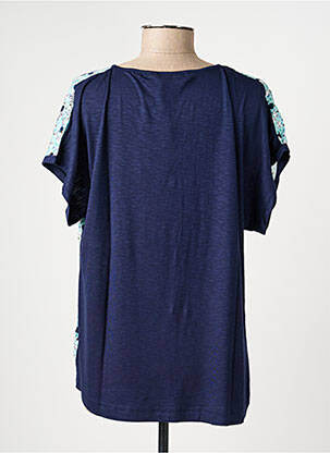 Tricou guler rotund mâneci scurte albastru GRIFFON femeie