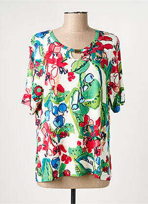 Tricou elasticitate mâneci scurte verde GRIFFON femeie