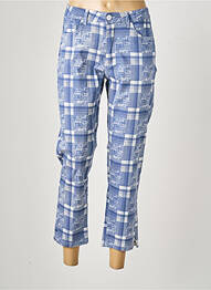 Pantalon 7/8 țesătură poplin mărime normală albastru S.QUISE femeie