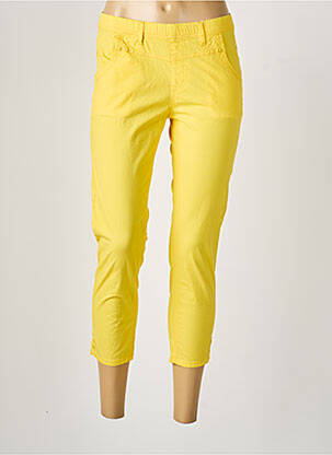 Jegging țesătură poplin talie joasă galben S.QUISE femeie