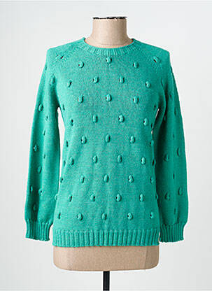 Pulover croială cambrată mâneci lungi verde SEE THE MOON femeie