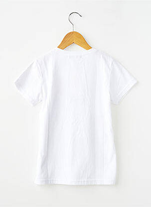 Tricou croială dreaptă mâneci scurte alb TINA FASHION băiat