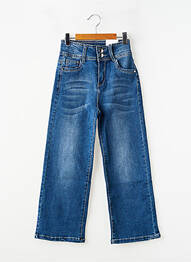 Blugi cu croială dreaptă buzunare albastru FREE STAR fată