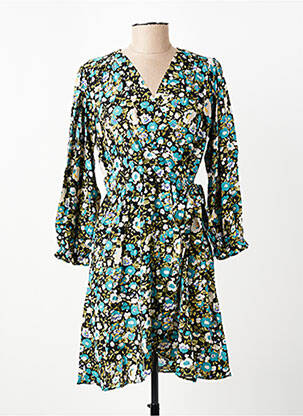 Rochie scurtă mâneci 3/4 mâneci 3/4 albastru BY ONE femeie