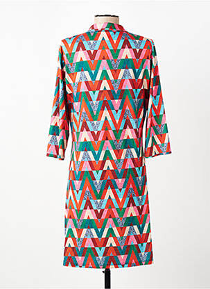 Rochie scurtă mâneci 3/4 mâneci 3/4 portocalie VEGA'S femeie