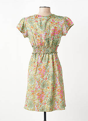 Rochie scurtă mâneci scurte mâneci scurte verde ALLER SIMPLEMENT femeie
