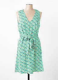 Rochie midi croială fluidă fără mâneci verde NOUGAT femeie