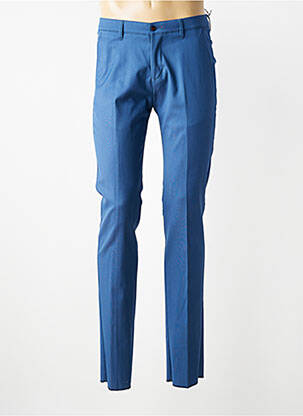 Pantalon chino țesătură melanj mărime normală albastru BRUNO SAINT HILAIRE bărbat