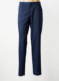 Pantalon slim talie cu cleme mărime normală albastru IZAC bărbat