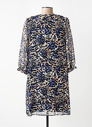 Rochie scurtă mâneci 3/4 mâneci 3/4 albastru FREEMAN T.PORTER femeie