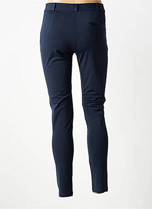Pantalon slim țesătură poplin mărime normală albastru HBT femeie