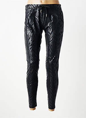 Pantalon slim talie elastică mărime normală negru HBT femeie